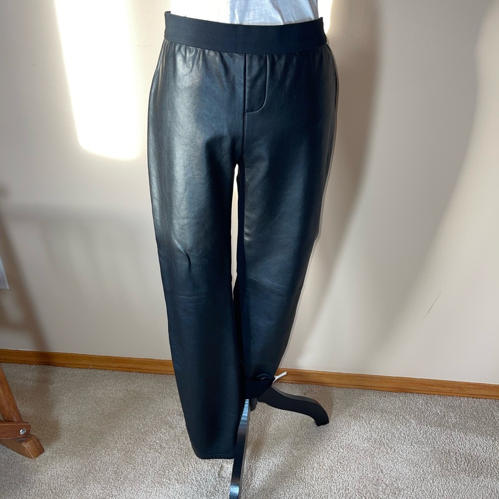 Black Faux Leather Pants, like new.